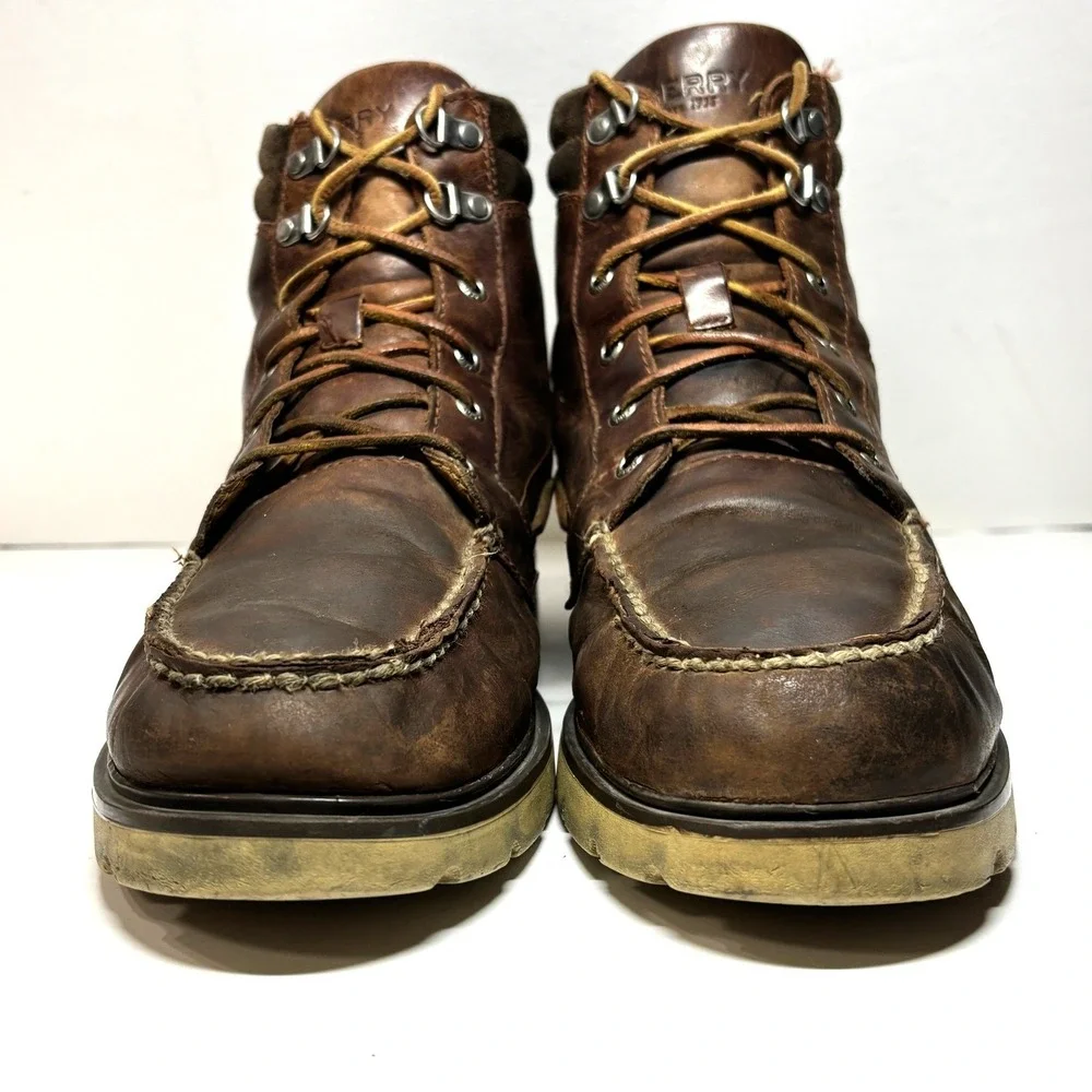 Sperry Men's‎ 11.5 Lug Chukka Boots Waterproof Leather Lace Up Brown Hiking Work